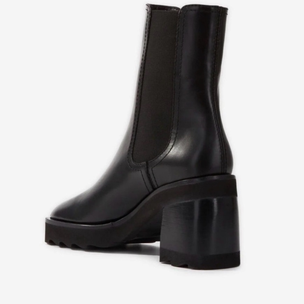 The Kooples Black Leather Chelsea Ankle Boots Retail $520 Worn Once FRA 41 US 10 - Picture 5 of 15